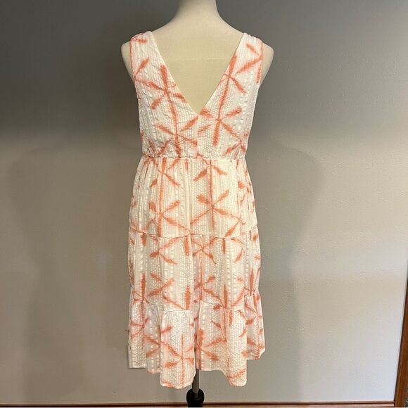 Loft deep v-neck Sleeveless Tie dye mini a-line dress size small - Picture 6 of 12